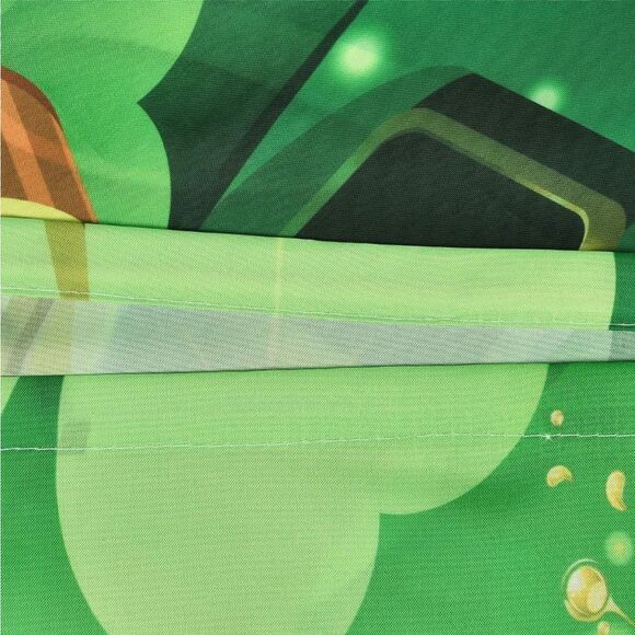 Happy St.Patrick's Day Shower Curtain With 12 Hooks, Clover Shower Curtain - Picture 5 of 5